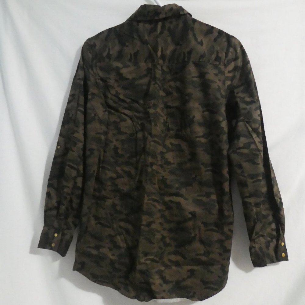 MAX | UK 14 EUR 40 | Camo / Camouflage Snap Button-Up Front Shirt | NWOT - Picture 2 of 16